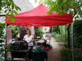 Rode traiteurtent van 3x3 meter van Bbq Class