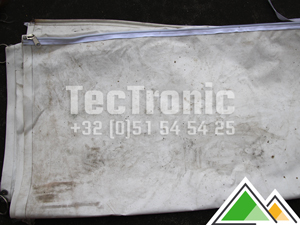 Polyester tentzeil met modderstrepen