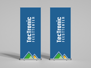 Bedrukte roll-up banner