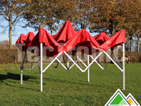 Vouwtent 3x3 half opengezet