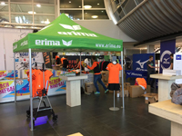 Erima is eigenaar van sportieve 3x3 vouwtenten met volledige personalisatie.