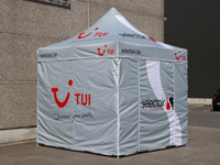 Bedrukte vouwtent 3x3 voor TUI - Selectair.