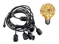 Uitbreidingsnoer voor LED ketting van 4m met 7 x fairy light LEDs.