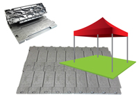 Oprolbare pvc vloer voor vouwtent