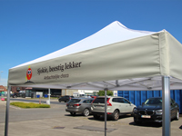 Afneembare volant (4 zijden) voor vouwtent 3x3 m van Sjokie