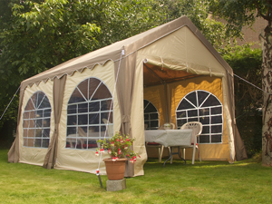 Polyester partytent basic 3x4 taupe/beige