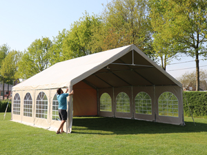 Professionele HQ partytent te koop van 6x8 meter met 50 mm buizenframe