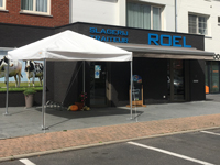 Campingtent HQ als wachttent voor slagerij