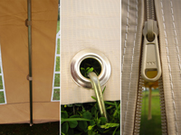 Professionele pvc partytent 3x6 zonder zijwanden.