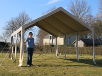 Feesttent zonder zijwanden (hier een model van 4x6 meter)