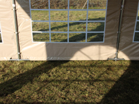 Zijwanden partytent 4x6 met tunnel voor grondframe