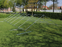 Bijzonder sterk frame met gegalvaniseerde buizen van 38 mm