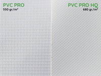 Verschil tussen ons PVC pro zeil en ons HQ zeil.