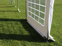 Zijwand in High Quality wit PVC.