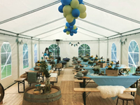 Professionele modulaire tent, de perfecte locatie voor al uw evenementen. (foto: Tenten Lapere)