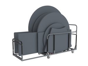 Deze transportkar gebruikt u voor verschillende types tafels