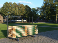 De bijhorende trolley vindt u bij de 'Opties'