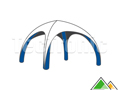 Opblaastent met blauw opblaasbaar X-frame