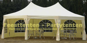 Luxe pagode tent te koop van 5 x 6,8m