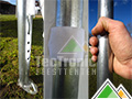 Gegalvaniseerde staanders (38 mm) met voetplaatjes