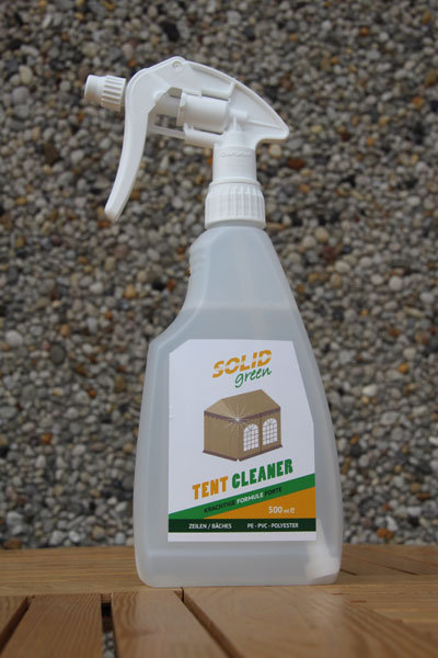 Solid green tent cleaner, geschikt voor PVC, polyester én PE tentzeilen