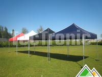Enkele vouwtenten (afmeting: 3x3) in diverse kleuren