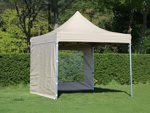 Professionele vouwtent 3x3 m in beige pvc 550 gr/m²