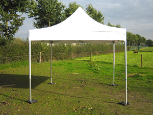Professionele vouwtent 3x3 m in wit pvc 550 g/m²