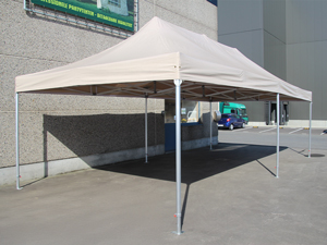 Professionele paraplutent 4x8 meter in wit of beige pvc 550 gr/m².